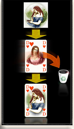 replacing the pictures of playing cards